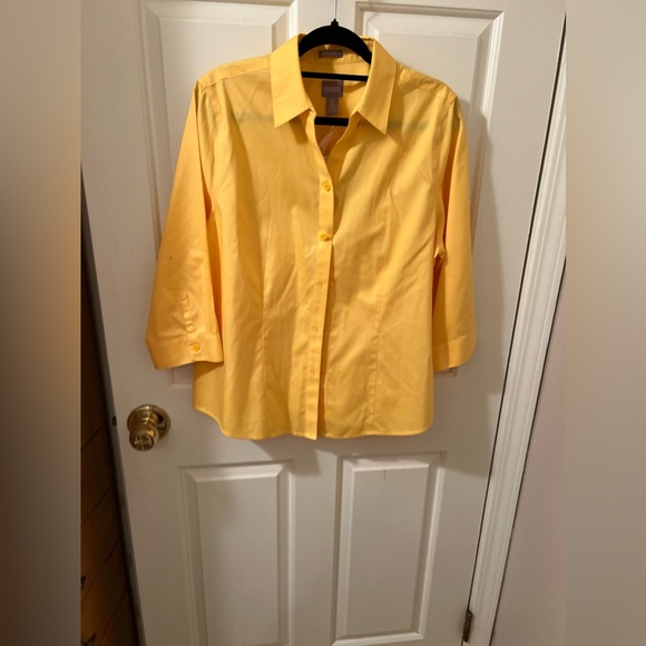Chico’s Non Iron Cotton Top NWOT Size 12 - Picture 3 of 10